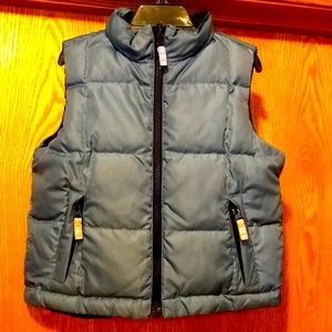 Hanna Andersson size 3 reversible blue down zip up reflective hi vis puffer vest
